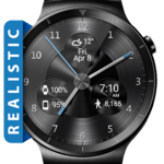 Black Metal HD Watch Face Widget & Live Wallpaper icon