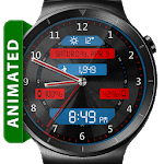 Black Metal LED HD WatchFace Widget Live Wallpaper for PC