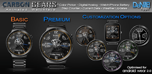 Carbon Gears HD Watch Face Widget & Live Wallpaper PC screenshot