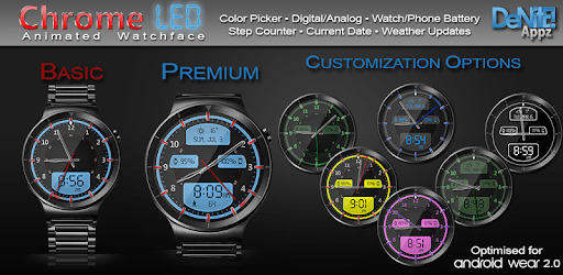 Chrome LED HD Watch Face Widget & Live Wallpaper PC screenshot Chrome LED HD Watch Face Widget & Live Wallpaper PC screenshot