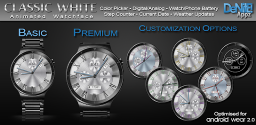 Classic White HD WatchFace Widget & Live Wallpaper PC screenshot Classic White HD WatchFace Widget & Live Wallpaper PC screenshot
