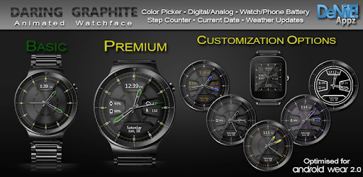 Daring Graphite HD WatchFace Widget Live Wallpaper PC screenshot