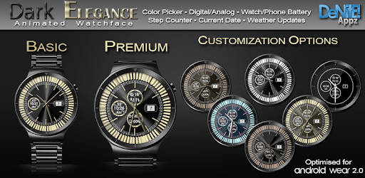 Dark Elegance HD WatchFace Widget & Live Wallpaper PC screenshot