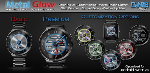 Metal Glow HD Watch Face Widget & Live Wallpaper PC screenshot