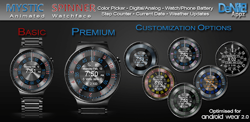 Mystic Spinner HD Watch Face Widget Live Wallpaper PC screenshot