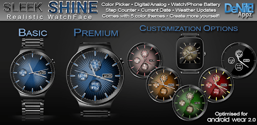Sleek Shine HD Watch Face Widget & Live Wallpaper PC screenshot