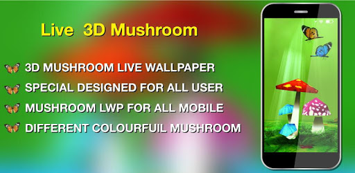 Mushroom Live Wallpaper 2018 : 3D Butterfly Free PC screenshot