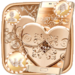 Diamond Heart Golden Theme icon