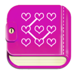 Diary with lock Pattern icon