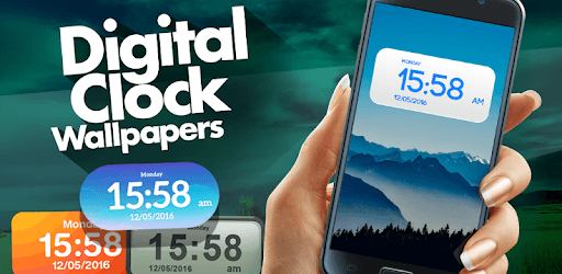 Digital Clock Wallpaper PC screenshot