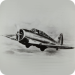Fighter aircraft World War II icon