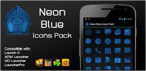 Neon Blue Icons Pack - ADW GO for PC - Free Download & Install on ...