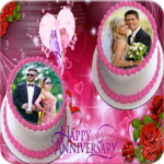 Anniversary Cake Dual Photo Frame icon
