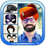 Funny Face and Turban Stickers Photo Editor for PC