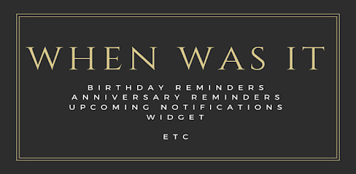 WhenWasIt (birthday and anniversary reminder) PC screenshot