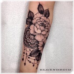 Trendy Flower Tattoo Design Idea icon