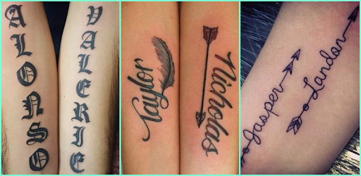 Lettering Name Tattoo Art Design PC screenshot