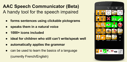 AAC speech communicator PC screenshot