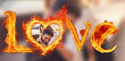 Fire Text Photo Frame PC screenshot