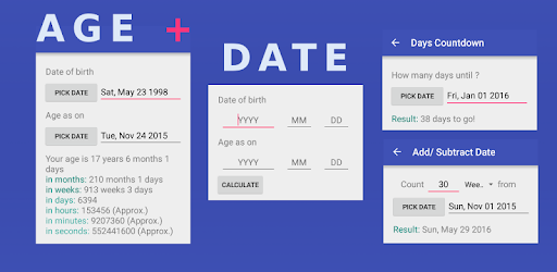 Age Calculator - Date and Calendar Calculator App PC screenshot Age Calculator - Date and Calendar Calculator App PC screenshot