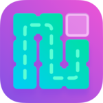 FILL IN  – Connect the Blocks With One Line icon