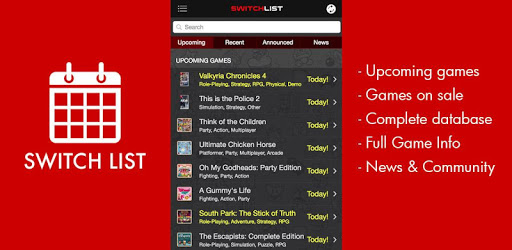 Switch List - Nintendo Switch Games eShop Database PC screenshot