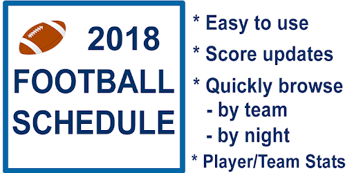 2018 Football Schedule (NFL) PC screenshot