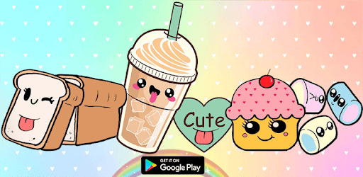 kawaii food backgrounds PC screenshot