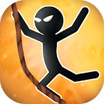 Stickman Rope Star : swing game for PC