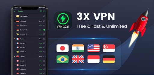 3X VPN - Free, Unlimited, Safe surf, Speed up apps PC screenshot