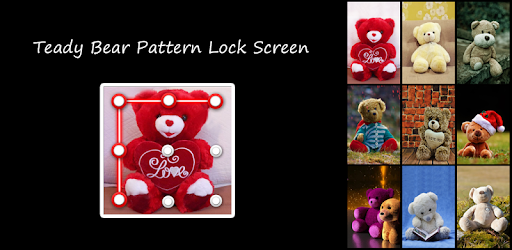 Teddy Bear Pattern Lock Screen PC screenshot