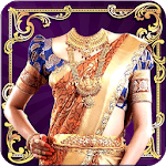 Woman Saree Photo Suit icon