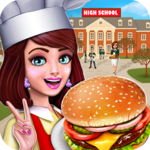 High School Café Girl: Burger Serving Cooking Game icon