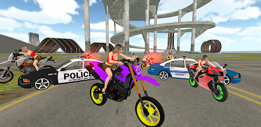 Bike Rider vs Police Car Chase Simulator PC screenshot