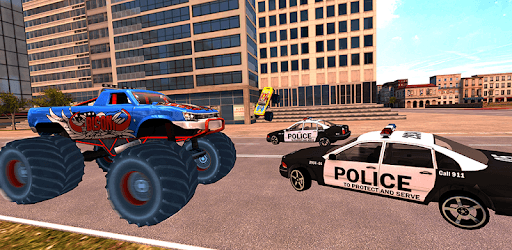 Monster Truck Police Chase in City Stunt Ramps PC screenshot