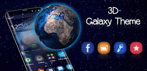3D Galaxy Space Earth Theme PC screenshot