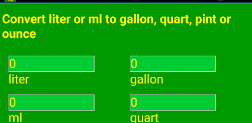 Gallon to Liter Converter Tool PC screenshot