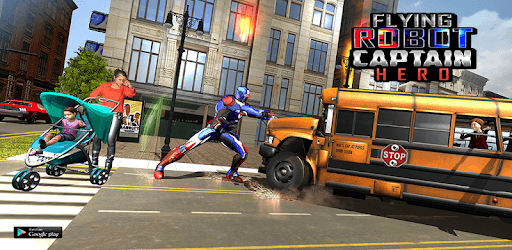 Flying Robot Captain Hero City Survival Mission PC screenshot