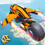 Flying Robot Bike : Futuristic Robot War icon