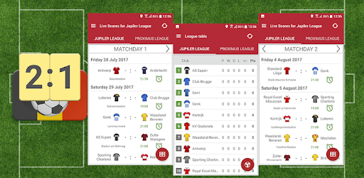 Live Scores for Jupiler League 2018/2019 PC screenshot