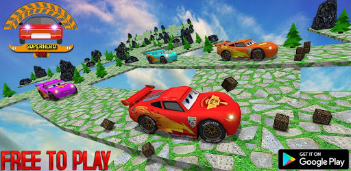 Hill Climb Racing Legend: Superhero Lightning Car PC screenshot