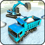 Excavator Snow Plow: City Snow Blower Truck Games icon