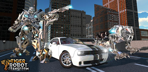 White Tiger Robot Transformation Game - Car Robot PC screenshot