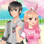 Anime High School Couple - First Date Makeover icon