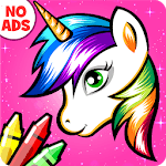 Unicorn Coloring Book - Games for Girls (No Ads)🎨 icon