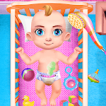Sweet Baby Girl Cleaning Baby Care Game icon