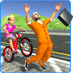 Kids Bicycle Rider Thief Chase icon