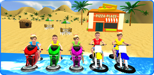 Kids Water Surfing Bike Racing PC screenshot