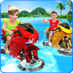 Kids Water Surfing Bike Racing for PC