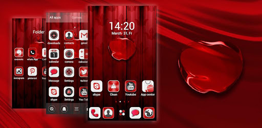 Red apple GO Launcher Theme PC screenshot